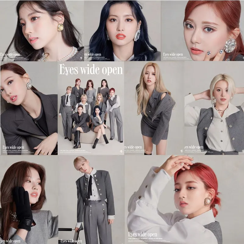 

2 шт./компл. оптовая продажа, новый японский альбом Kpop дважды один раз, широкие глаза, картина, комната, домашний декор, наклейки на стену, колл...