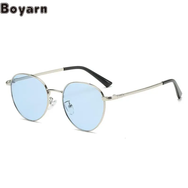 

Внешняя торговля ретро Круглые Солнцезащитные очки женские новые мужские повседневные очки 2022 солнцезащитные очки с перекрестными линзам...