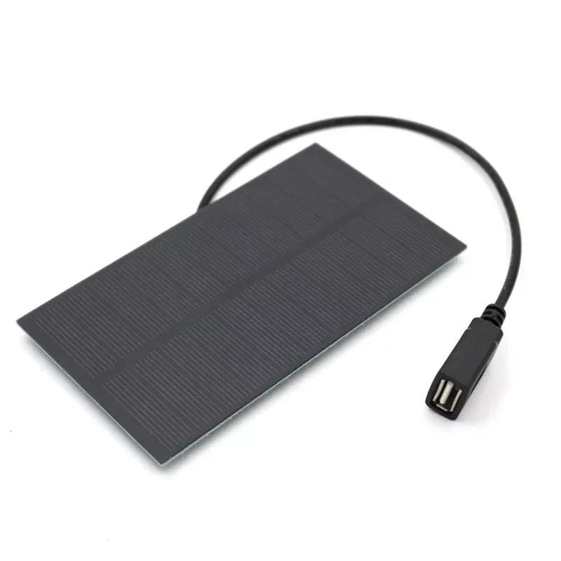 

NEW2023 5 V 1.5 W Output USB Solar Battery Charger with USB Female Port 5.5V 1.65W 300mA Charge Regulators Solar Panel 3.7V 1865