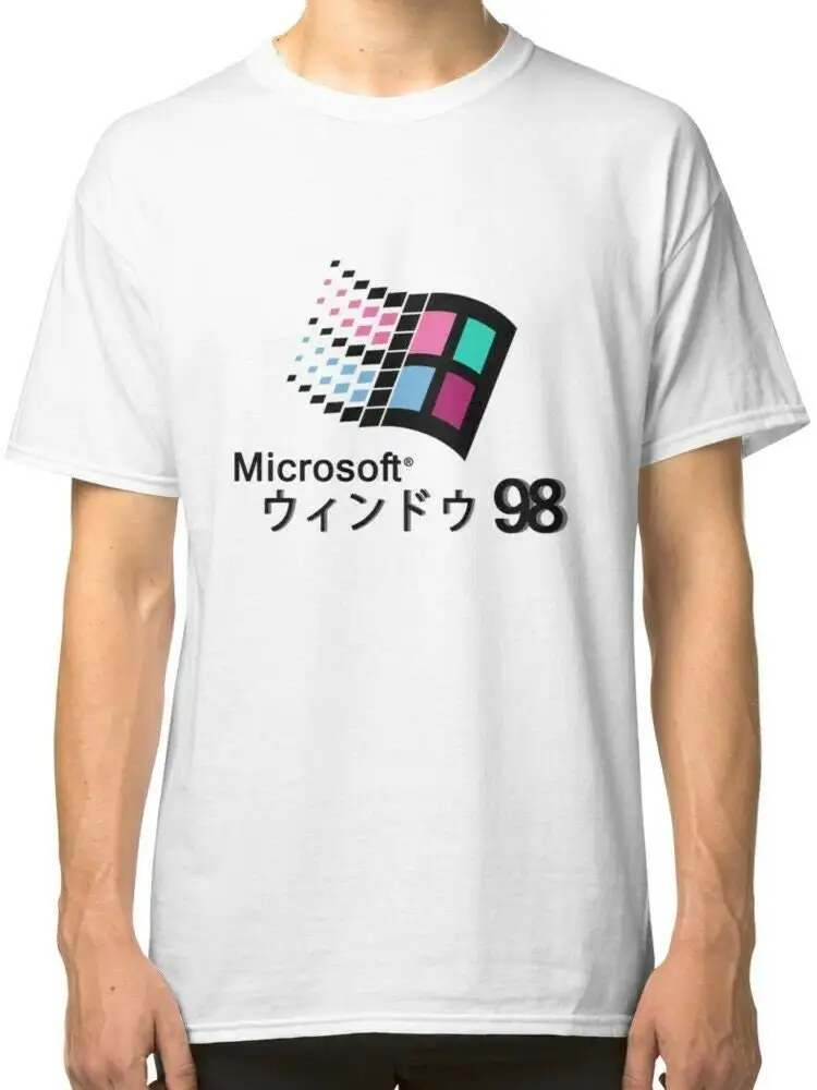 Мужская белая футболка Vaporwave Windows 98
