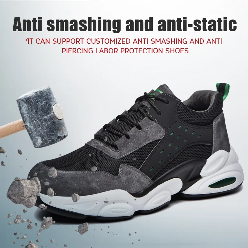 

Puncture Proof Safety Shoes for Men Breathable Work Safety Boots Baotou Protective Work Shoes Male Construction Working Sneaker