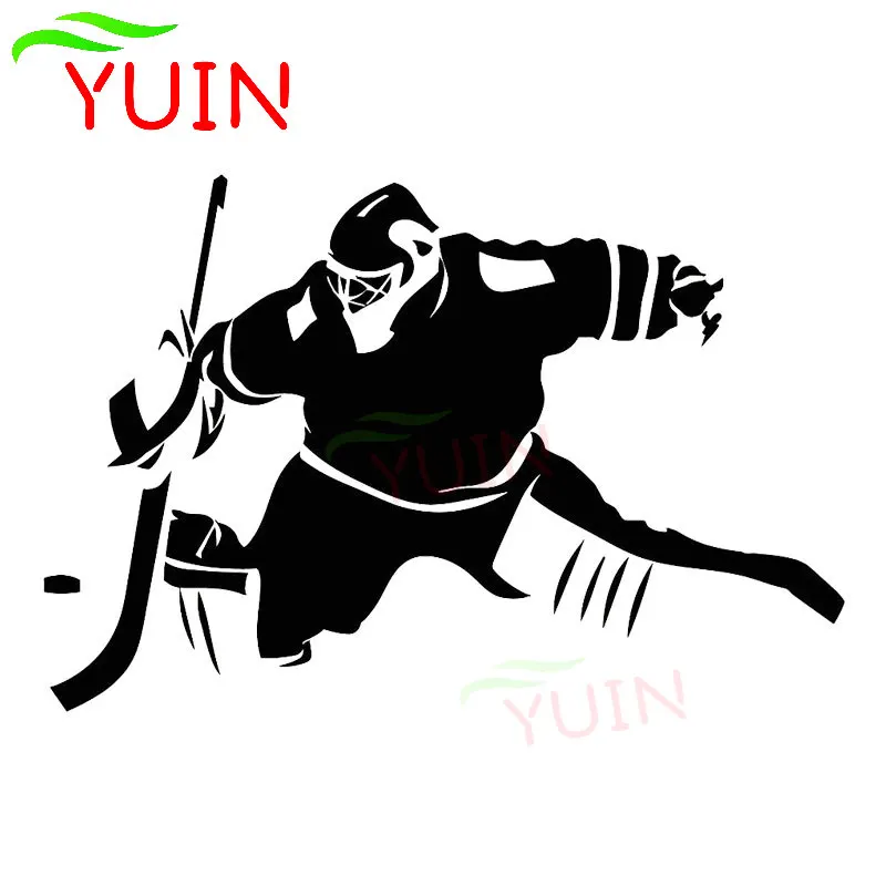 

YUIN Ice Hockey Winter Sports Fashion Applique Cartoon Decoration Creative PVC Waterproof Applique Black/white/red/laser/silver