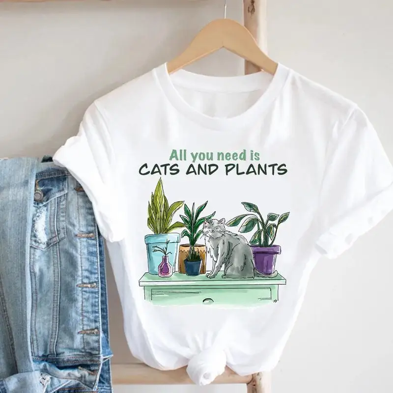 

Women Clothes Animal Plant Trend Cute 90s Cartoon Clothing Fashion Short Sleeve Print Tshirt Female Top Graphic Tee T-shirt