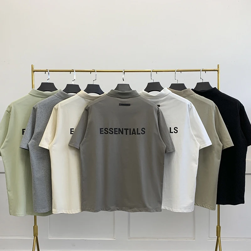 

Essentials Polo T Shirt for Men 100%1:1 Top Woman Short Sleeve Oversize Tee Shirt Men Golf Wear Loose Summer Brand Couples Dress