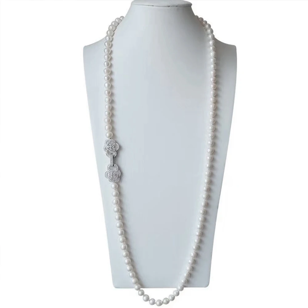 2023 New Real Freshwater Pearl Sweater Chain Christmas Gift Fine Party women's charm necklace