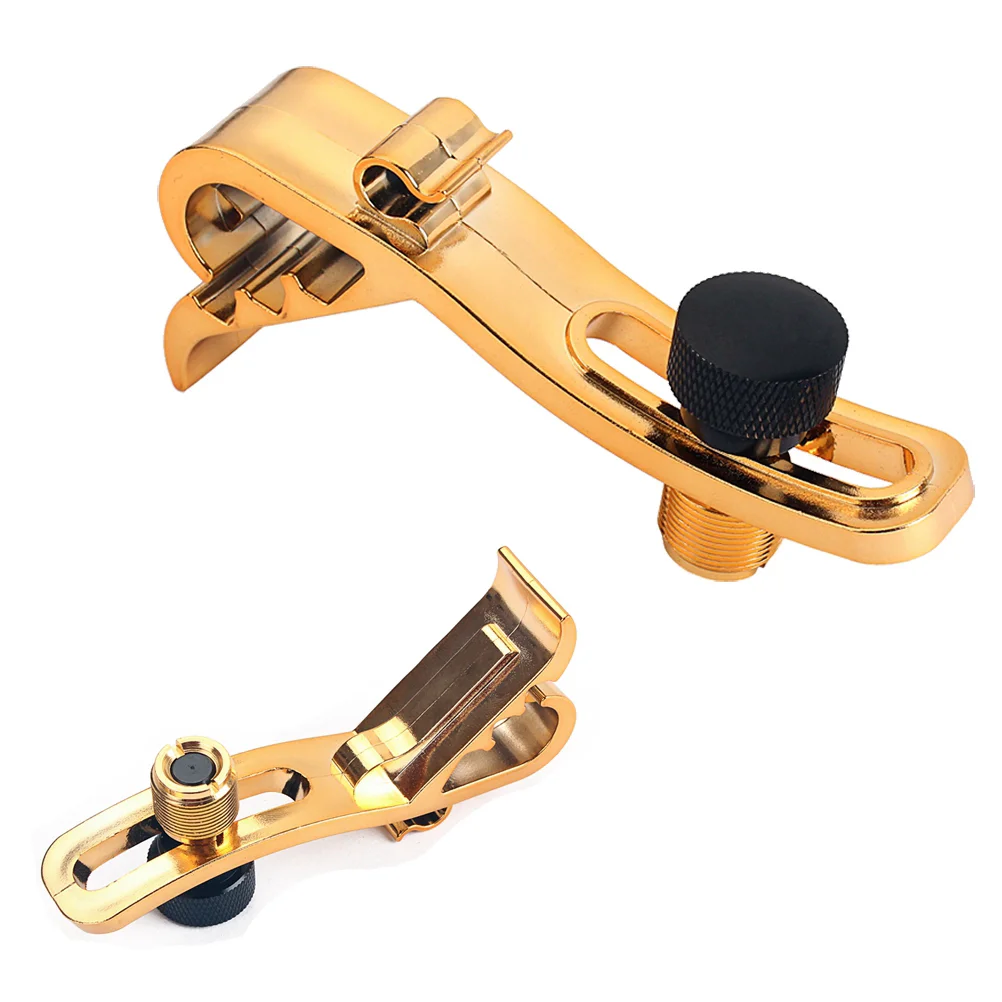 

Plastic Stage Drum Clamp Shockproof Adjustable Microphone Mic Rim Clips Holder Rim Mount Kit Groove Gear (Golden)