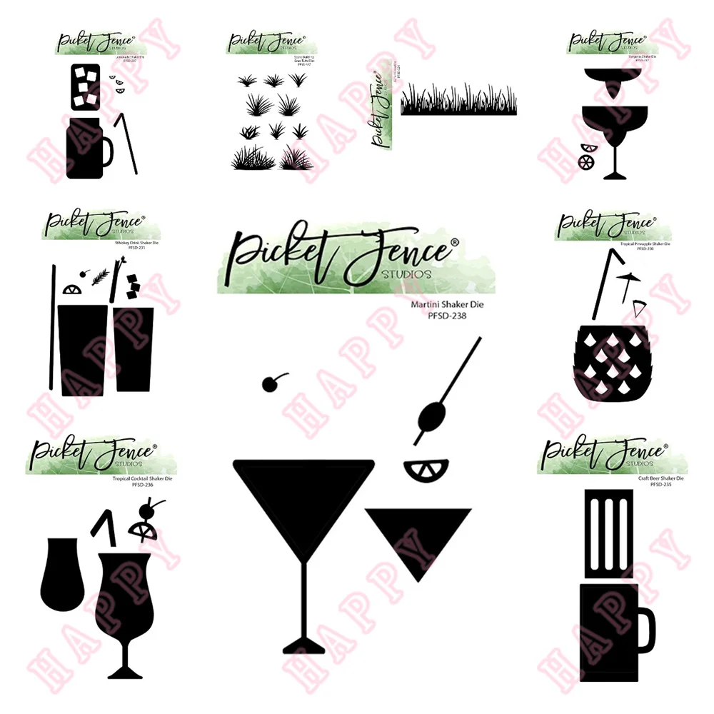 

Metal Cut Dies Variety Of Cocktail Shaker Diy Scrapbooking Envelope Diary Photo Album Paper Decorative Craft Embossing Template