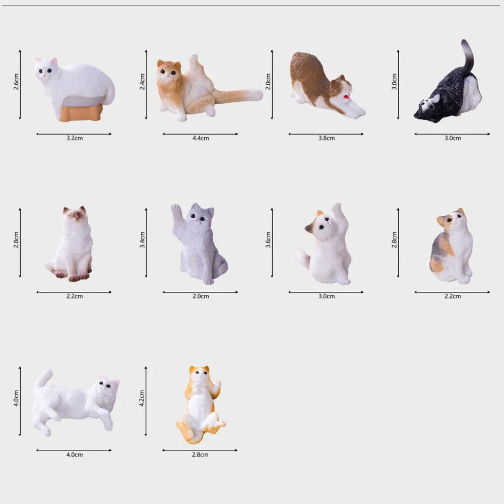 

Миниатюрные фигурки кошек из смолы для бонсай