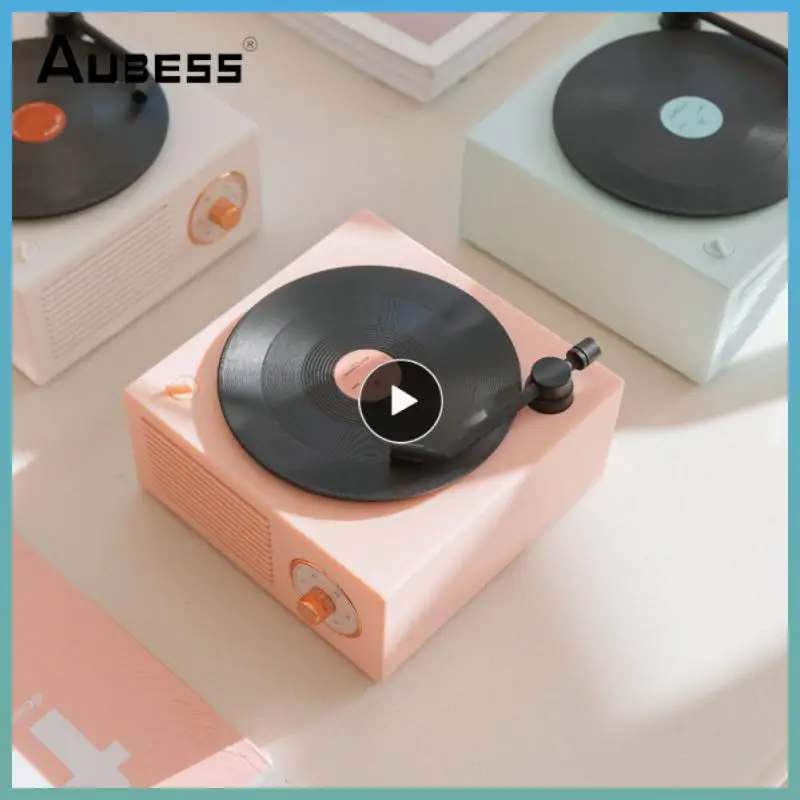 Bass Wireless Speaker 1000mah Vinyl Record Player Mini Stereo Speaker Audio