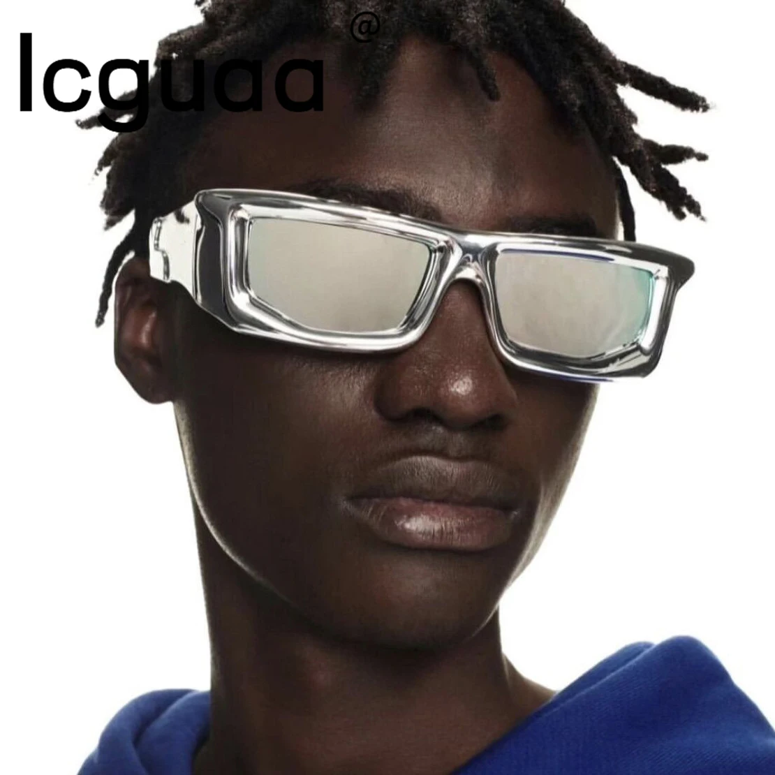 Новинка спортивные солнцезащитные очки Y2K винтажные квадратные затемненные в
