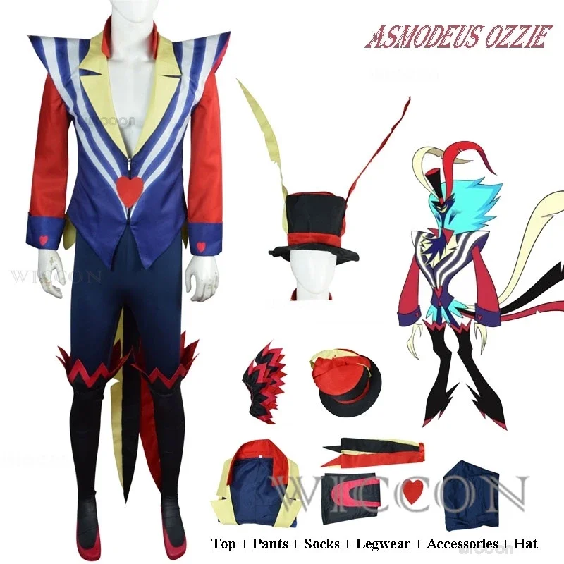 Asmodeus Ozzie Косплей Костюм Helluva король вожделения босс Хэллоуин необычный