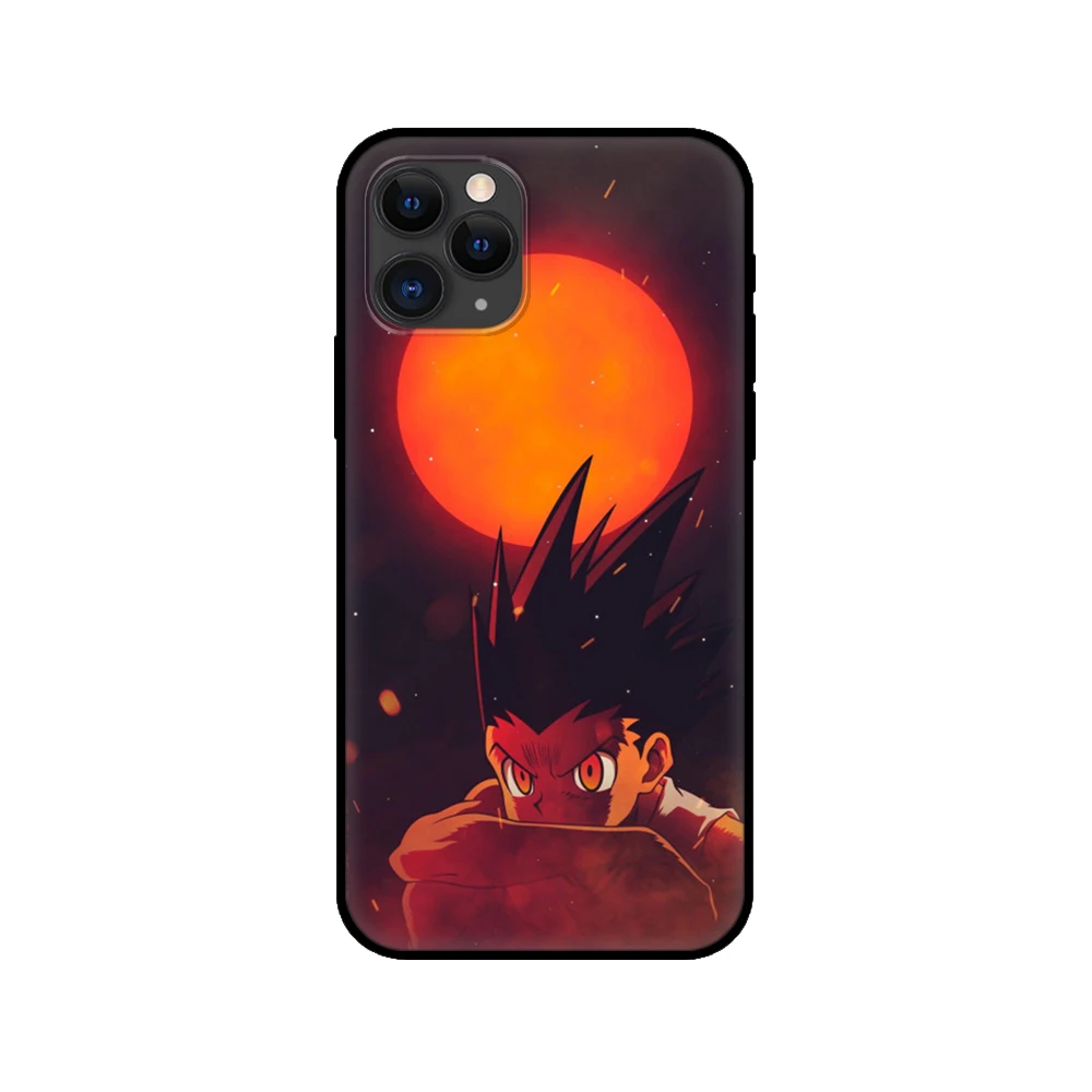 Черный чехол из ТПУ для iphone 5 5s se 2020 6 6s 7 8 plus x 10 XR XS 11 12 13 mini pro MAX back HUNTER HxH Gon Killua аниме