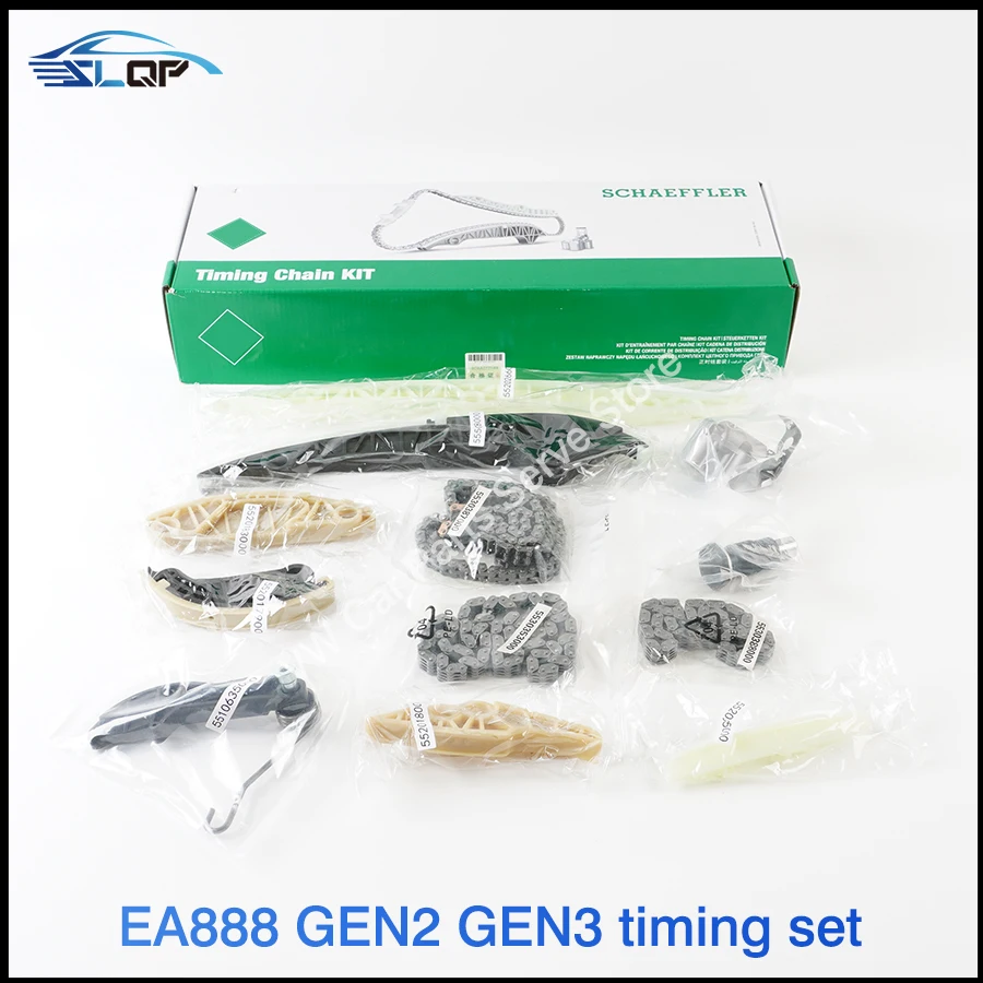 

12 шт. для A3 A4 A5 A6 TT Jetta Passat Tiguan CC Golf 6 1.8 2.0 TSI EA888 GEN3 Комплект натяжителя цепи ГРМ Направляющая направляющая пластина цепи