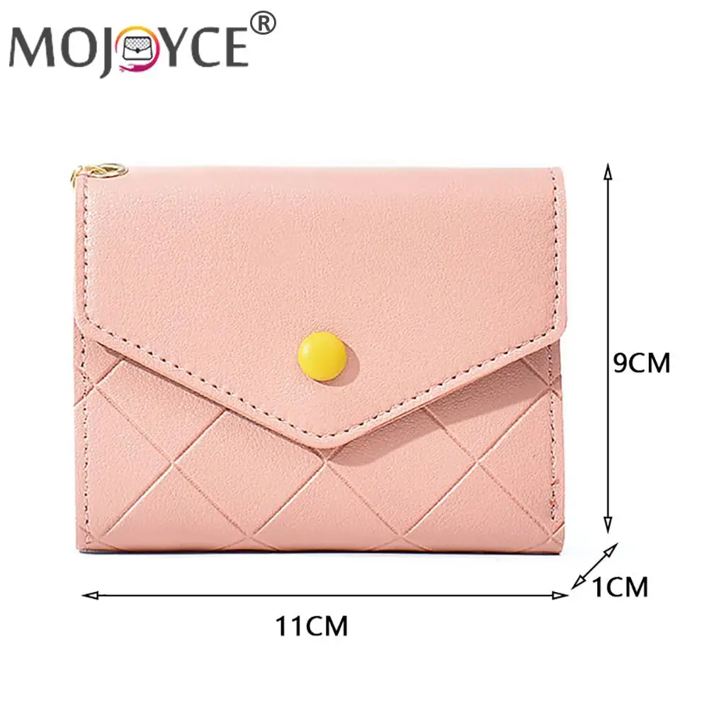 Портативный Женский маленький кошелек из искусственной кожи модный клетчатый