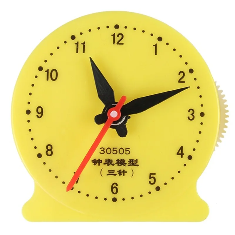 

8cm Student Clock Model Teaching Clock Teaching Aids Learning Time Three-hand Linkage 12 O'clock Montessori Learning toys