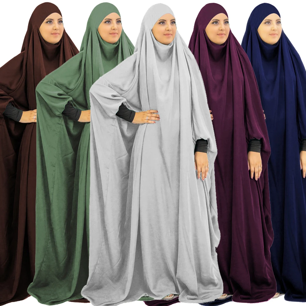 

Ramadan Eid Hooded Abaya Women Prayer Garment Muslim Jilbab Loose Long Dress Abayas Dubai Turkey Islamic Clothes Djellaba Femme