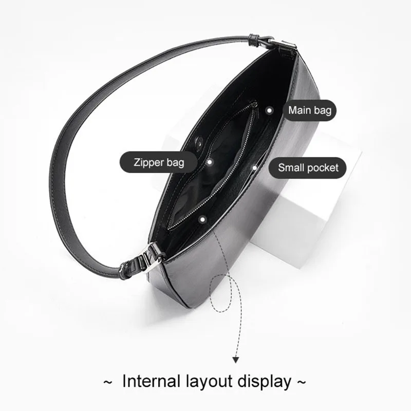 Luxury Female Bag Underarm Shoulder Bags Large Capacity Genuine Leather Handbag Commuter Casual Tote Bag Designer Messenger Bag