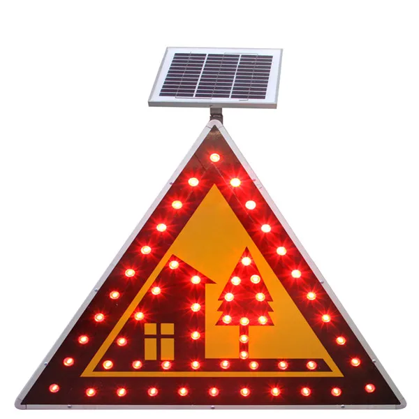 

Customer design solar led lights traffic sign