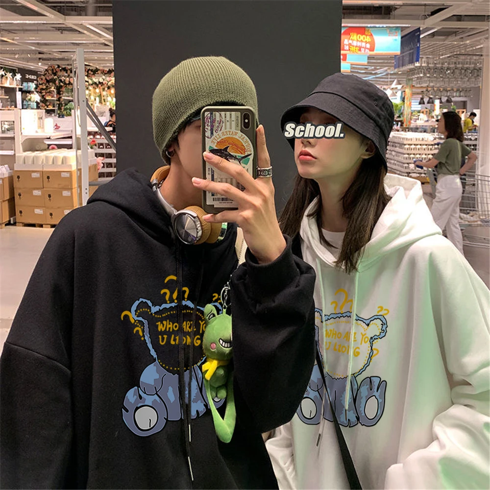 

Men Hoodies Streetwear Winter Coat Fashion Loose Causal Hoodie Sweatshirt Hip Hop Casual Sweatshirts