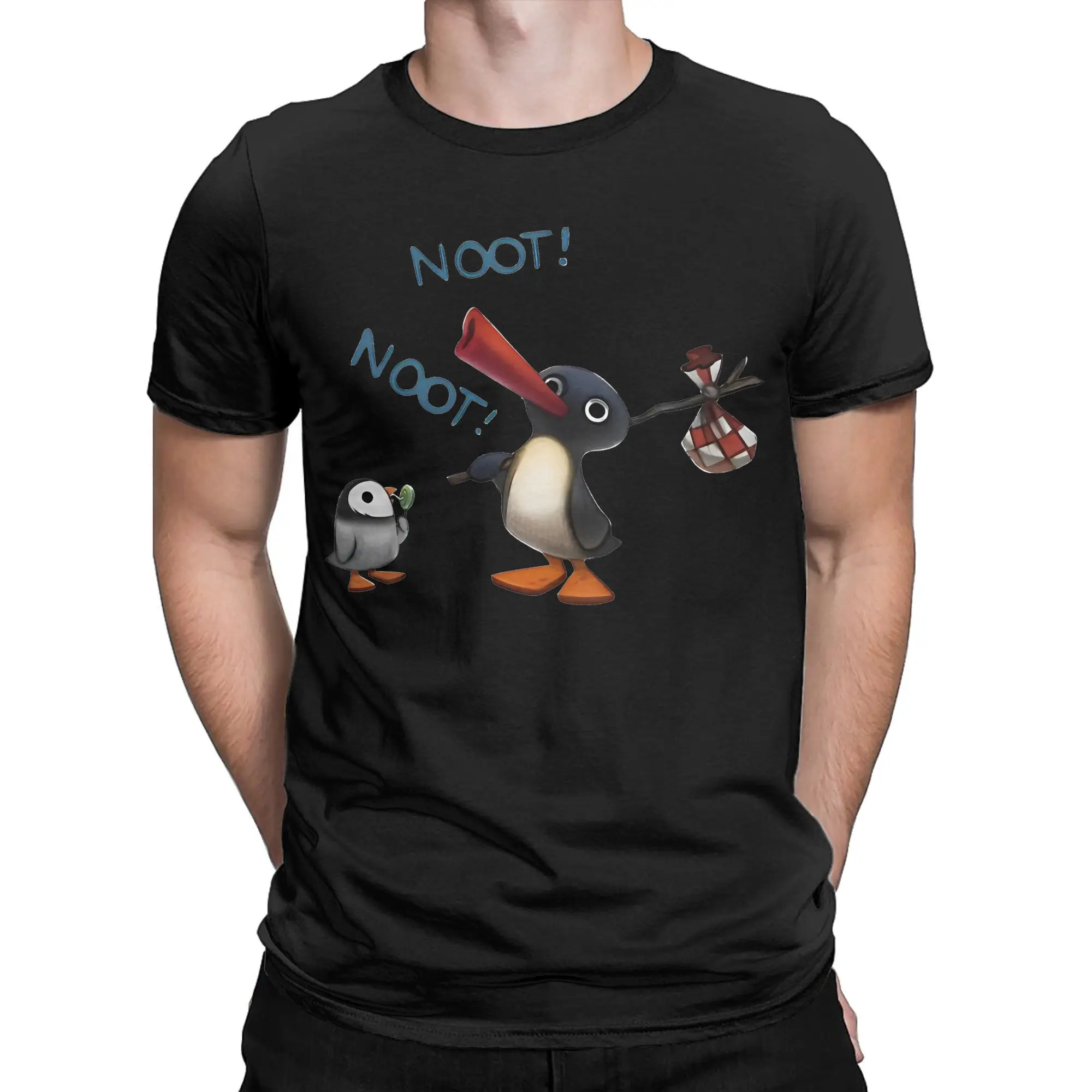 Mens Womens Penguin Noot Shirt Pure Cotton Fashion T-Shirt Clothing Outfits