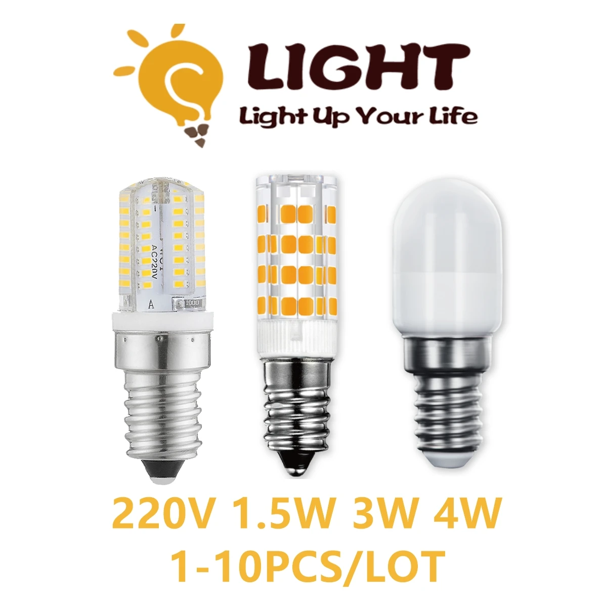 1-10PC LED mini small bulb silicone PC material 220V E14 high lumen  is suitable for chandelier office living room mall lighting