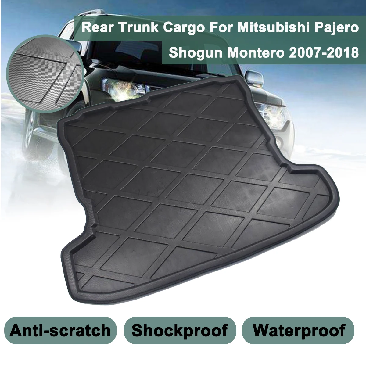 

Коврик для багажника Mitsubishi Pajero V97 Shogun 2007 2008 2009 2010-2018
