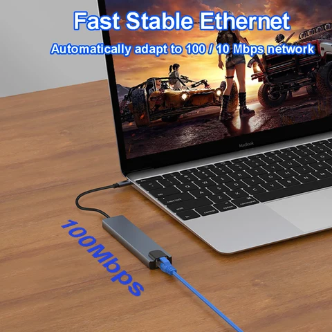 USB хаб Kebidumei 8 в 1 с несколькими портами — пример использования