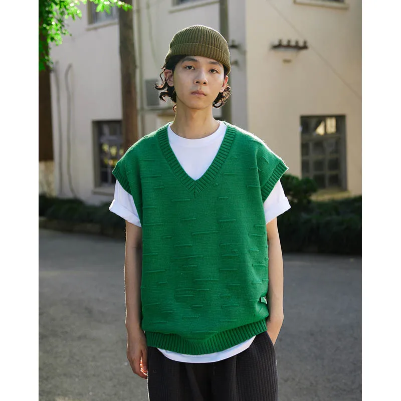 

sweater for Men women streetwear fashion Loose Casual Vintage pullover Sweater Vest Japan Korean sleeveless Sweater vest