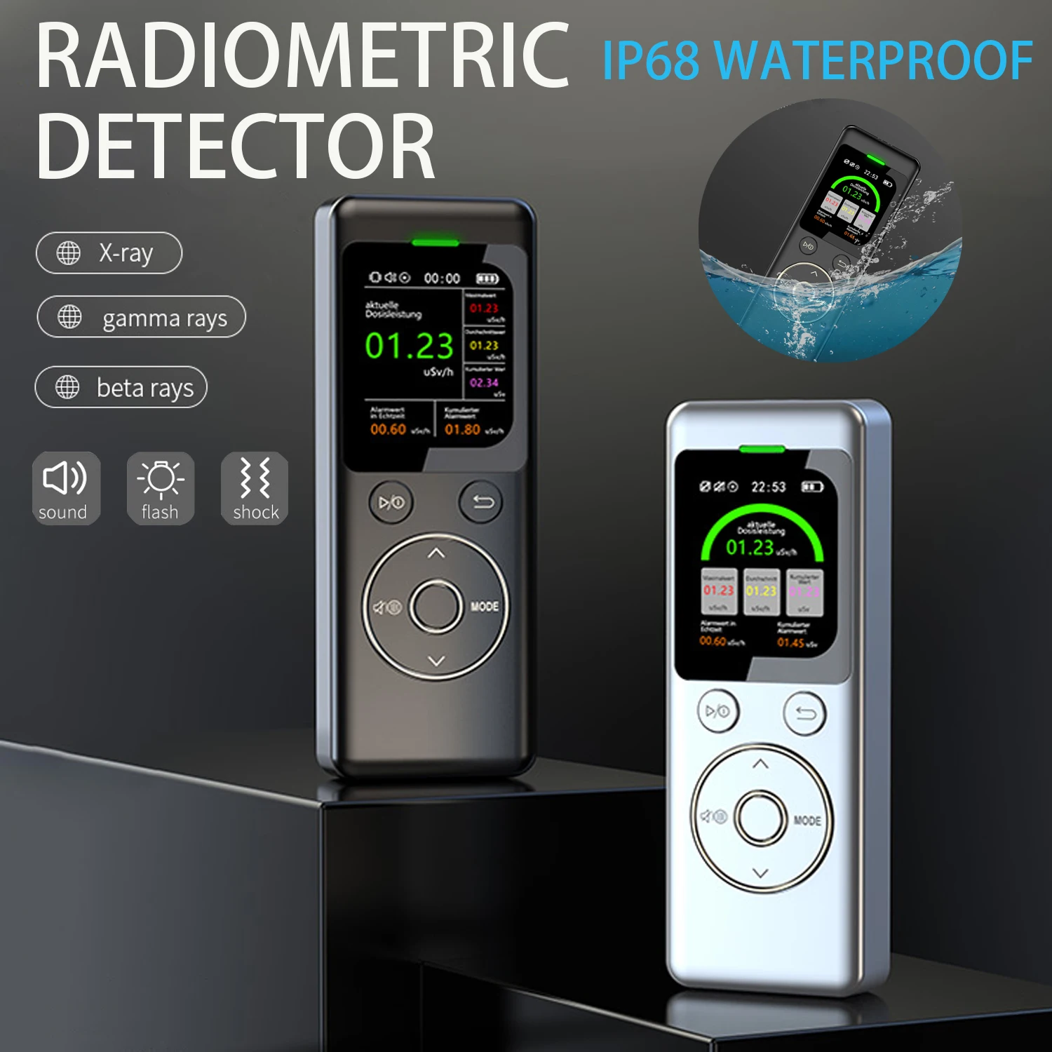Водонепроницаемый детектор ядерного излучения GM02 | AliExpress