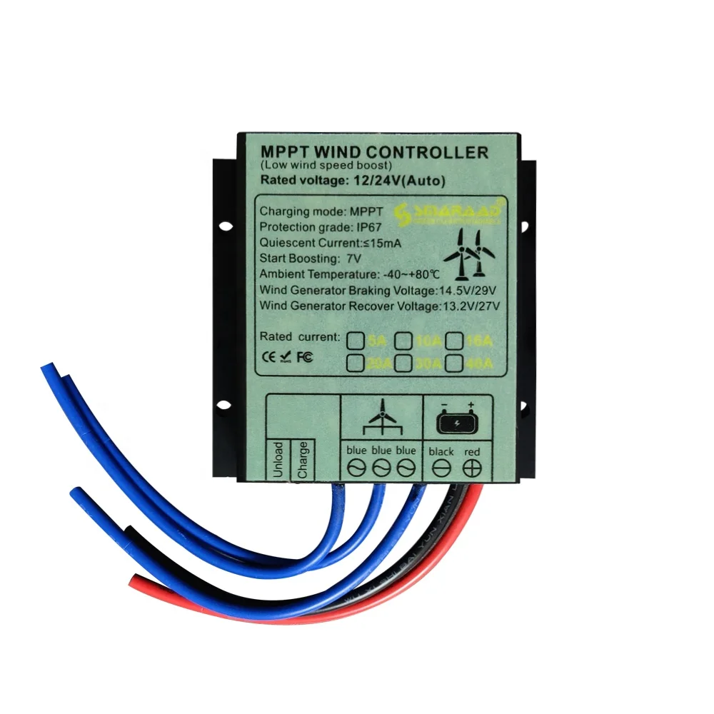 

Small 12V/24V Auto or 48V MPPT Wind Turbine Charge Controller