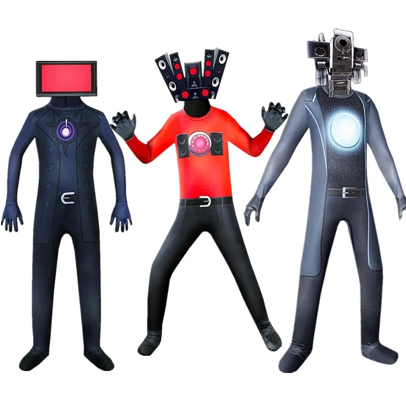 Необычный детский костюм для косплея S-Skibidi унитаза мужской ТВ-камеры игры Dop да