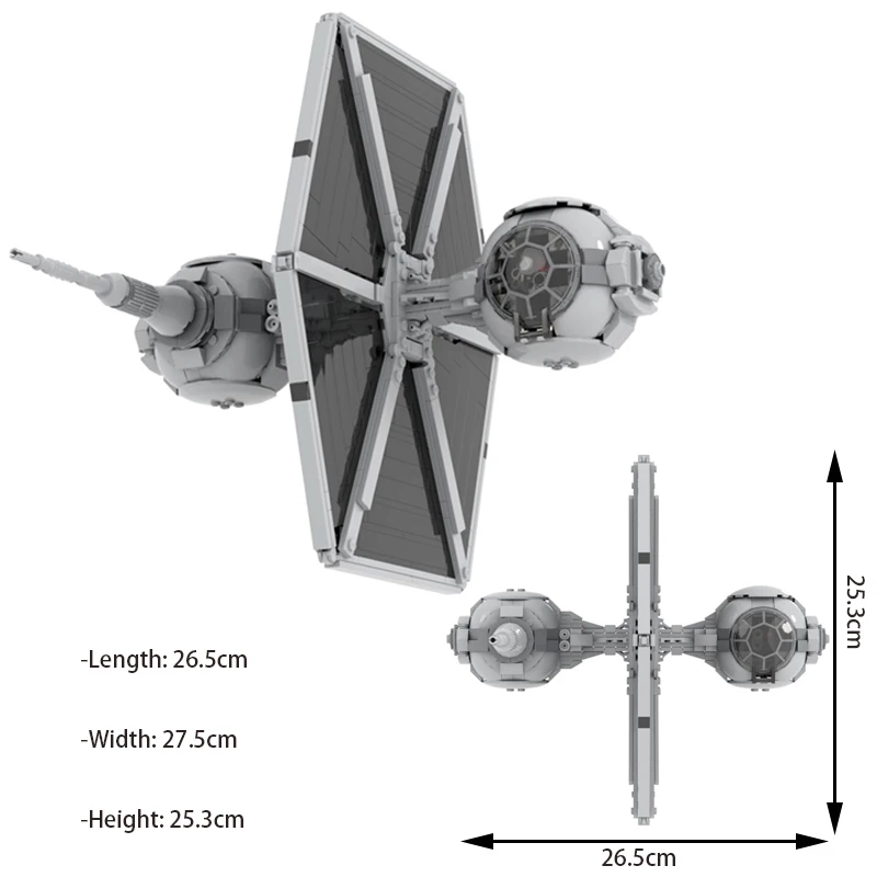892 Pcs Mocs Sets Star Movie Spaceship Model Bricks TIE Bizarro (TIE/e1) Experimental M1 Starfighters Kits Builidng Blocks Toys