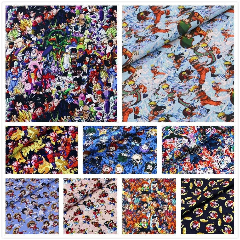 Tissu 140 coton à imprimés dessin animé  50x 100% cm  pour Patchwork  couture  quilt  accessoires