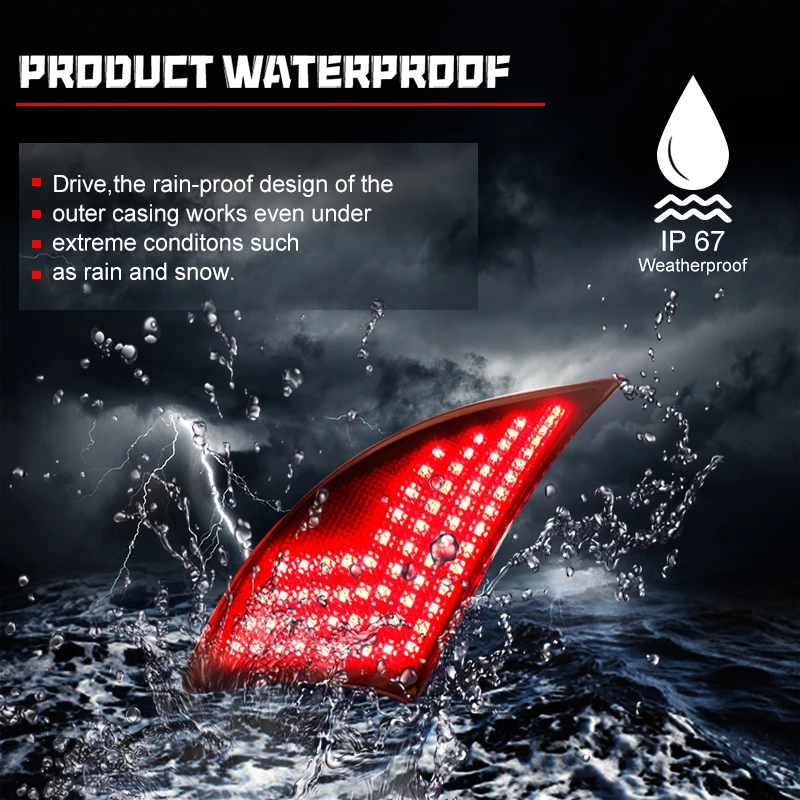 Красный цвет задний бампер отражатель заднего бампера стоп-сигналы с сигналом