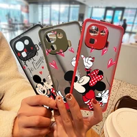 disney mickey mouse london for xiaomi mi 11 11t 10 10s 10t ultra lite pro 9 8 poco x3 f3 gt nfc frosted translucent phone case