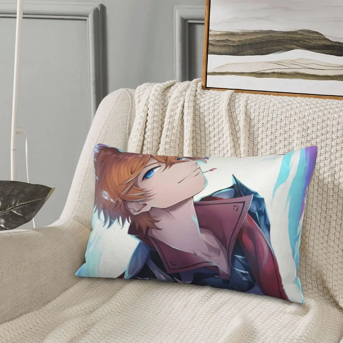 

Childe Genshin Impact Pillowcase Personalized No Pilling Throw pillow case for Car Children's Room Decorative Cushion Coves