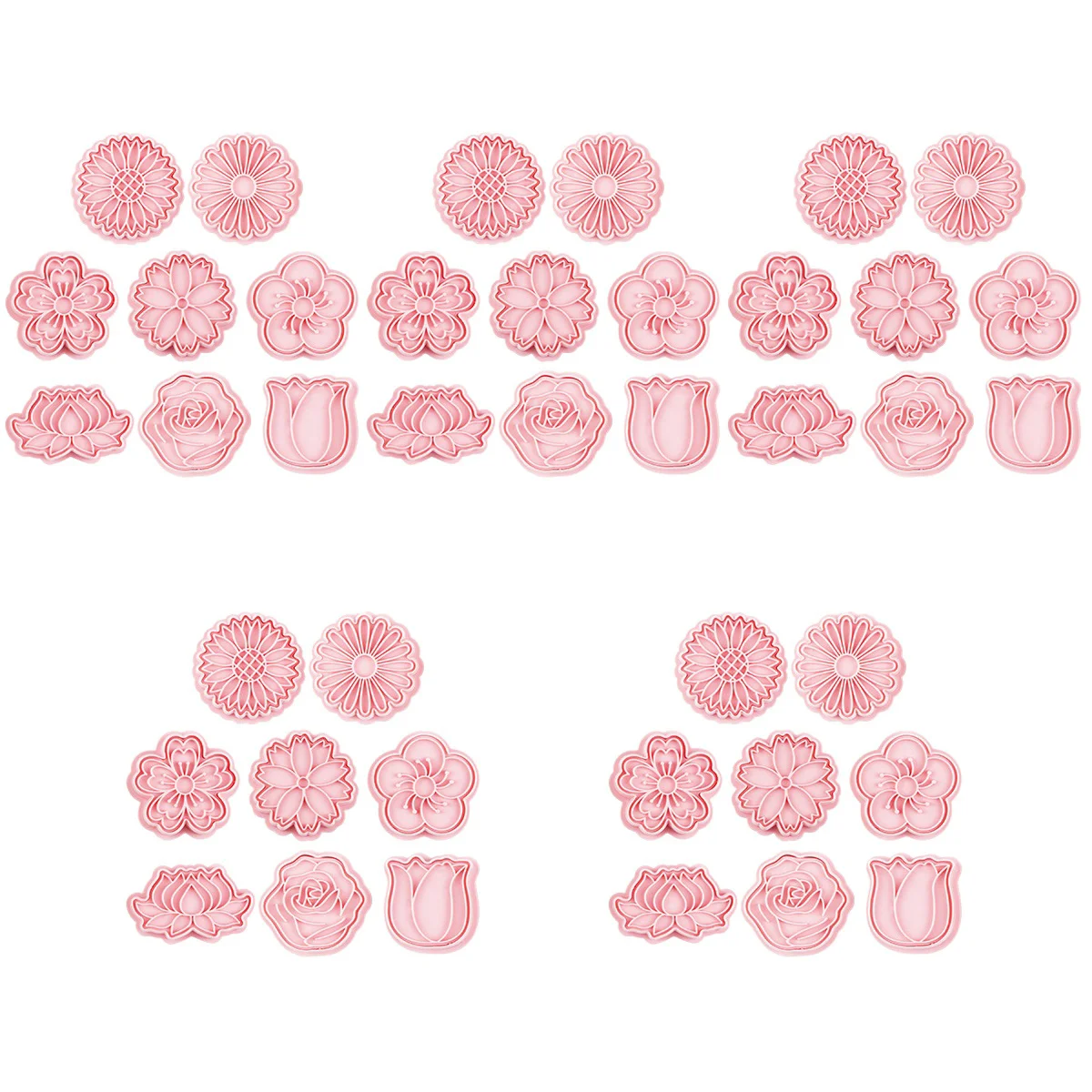 

40 Pcs Reusable Decorative Reusable Cookie Molds Cookie Stencils for Home Decorate Party