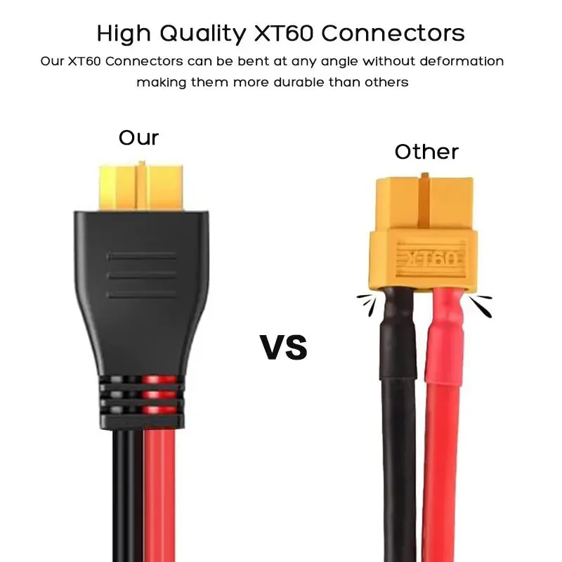 Фото Разъем солнечной панели 6 м/20 футов, 3 м/10 футов, 12AWG, кабель XT60 для солнечных генераторов ALLPOWERS Ecoflow River Delta Anker Bluetti №2