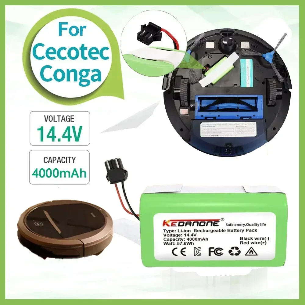 Новый аккумулятор 14 4 В 4000 мАч для eufy RoboVac 15C 15T 25C 30 30C 35C MAX G10 G15 G20 G30 Hybrid Edge Robot Vacuum Cleaner