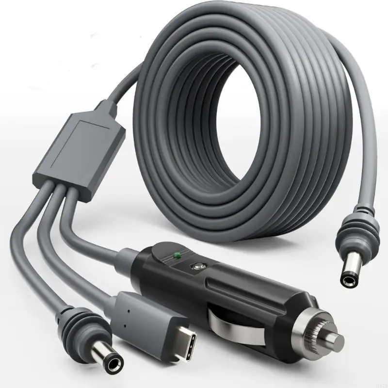 Фото H37F 3 в 1 мини -кабель электроэнергии USB C Car DCDC Кабель для нескольких устройств №2