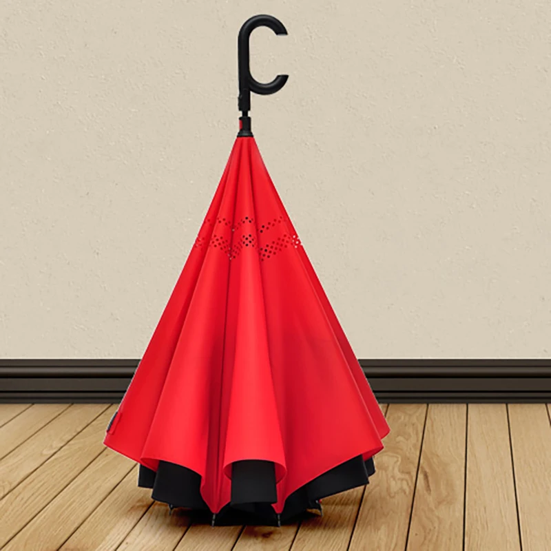 

Японский Зонт высокого качества, зонт для обратного хода автомобиля, японский маленький зонт, роскошный Ветрозащитный Зонт с длинной ручко...