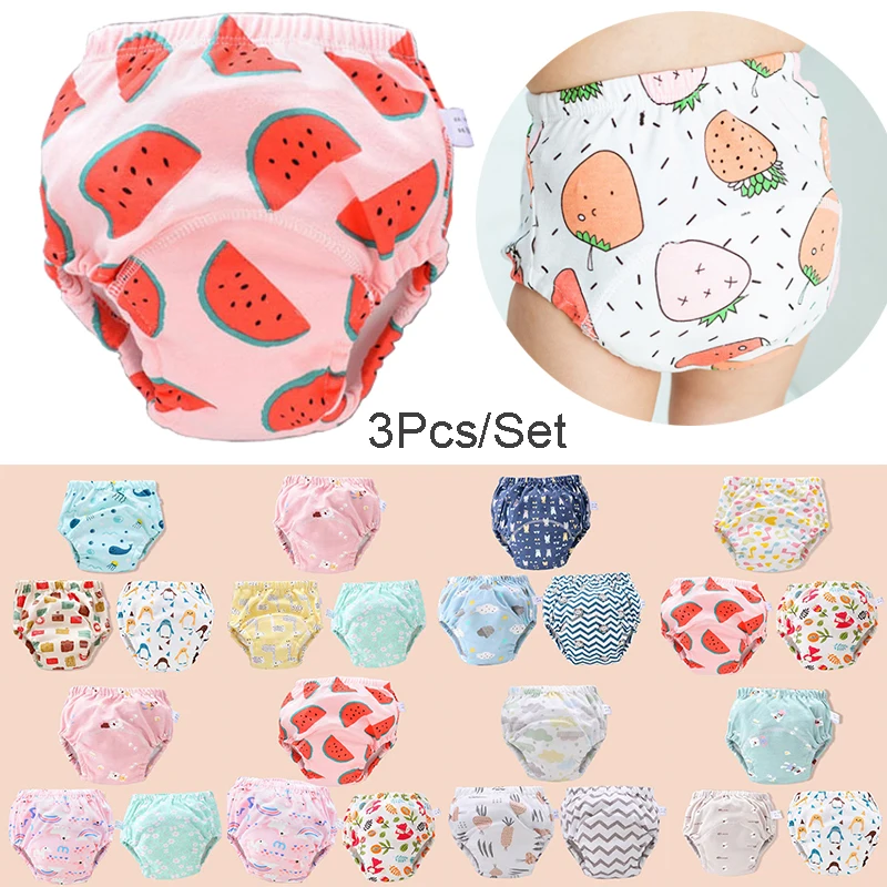 

Training Pants Toddler Baby Diaper Shorts Reusable Washable Underwear Baby Boy Girl Cloth Diapers Print Nappies Infant Panties