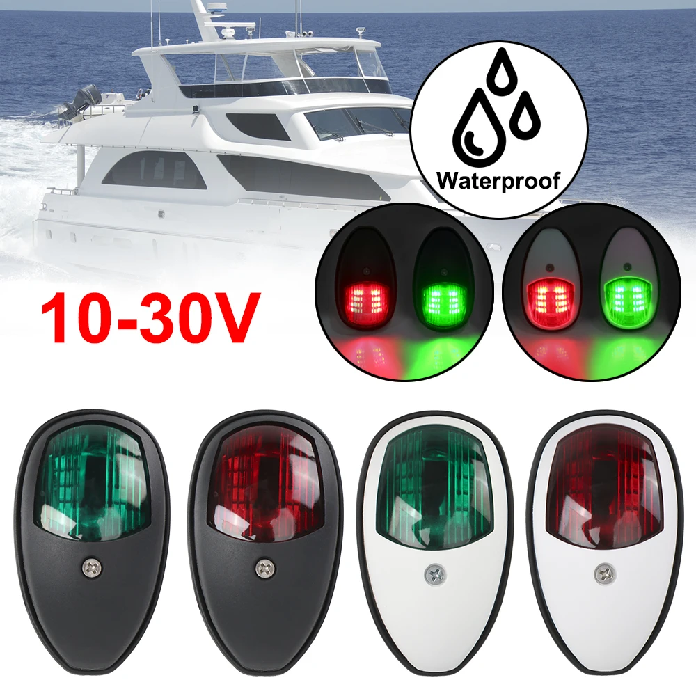 

2Pcs/Set LED Navigation Light 10V-30V For Marine Boat Yacht Truck Trailer Van Starboard Port Side Light Signal Warning Lamp