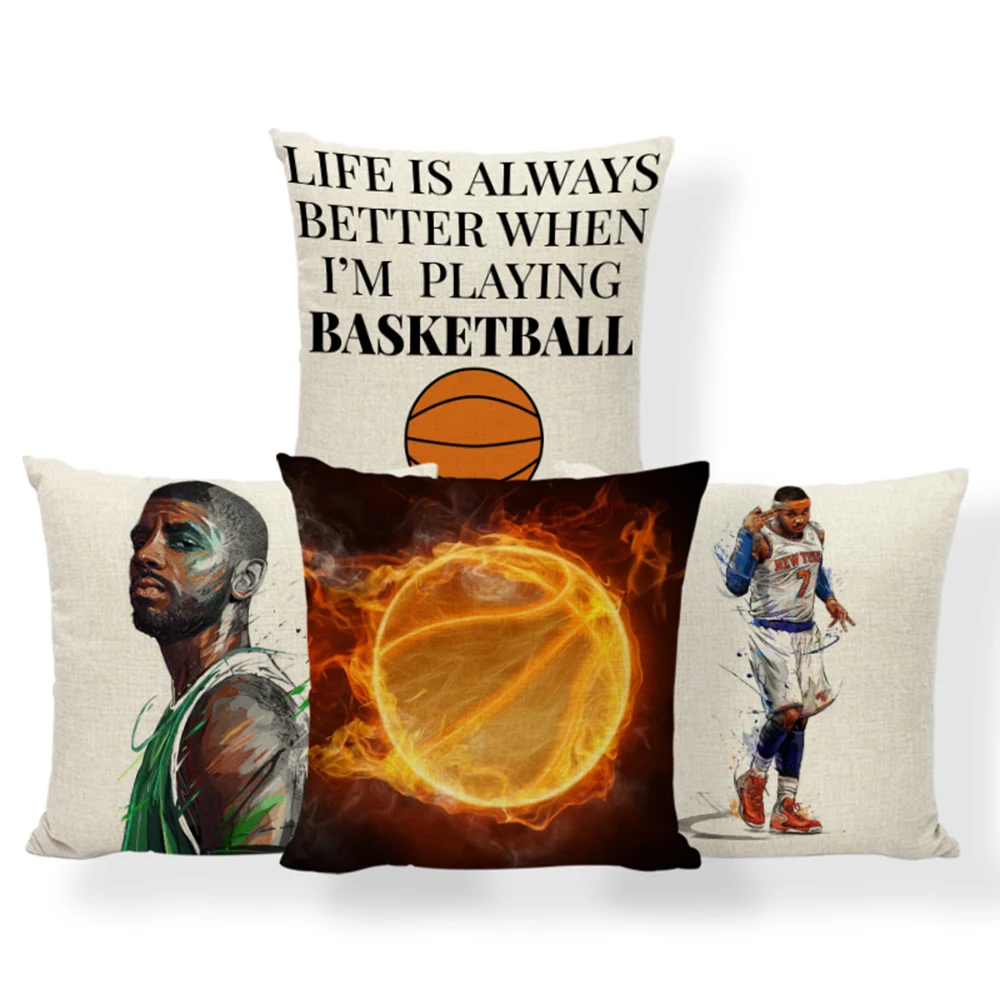 Баскетбольная наволочка забавная для подушки домашняя декоративная дивана в