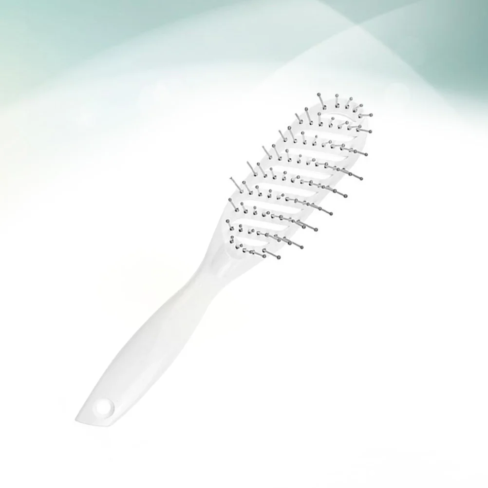 

1Pc Creative Curved Shaped Massage Comb Delicate Plastic Hairdressing Styling Comb for Women Ladies Girls (White)