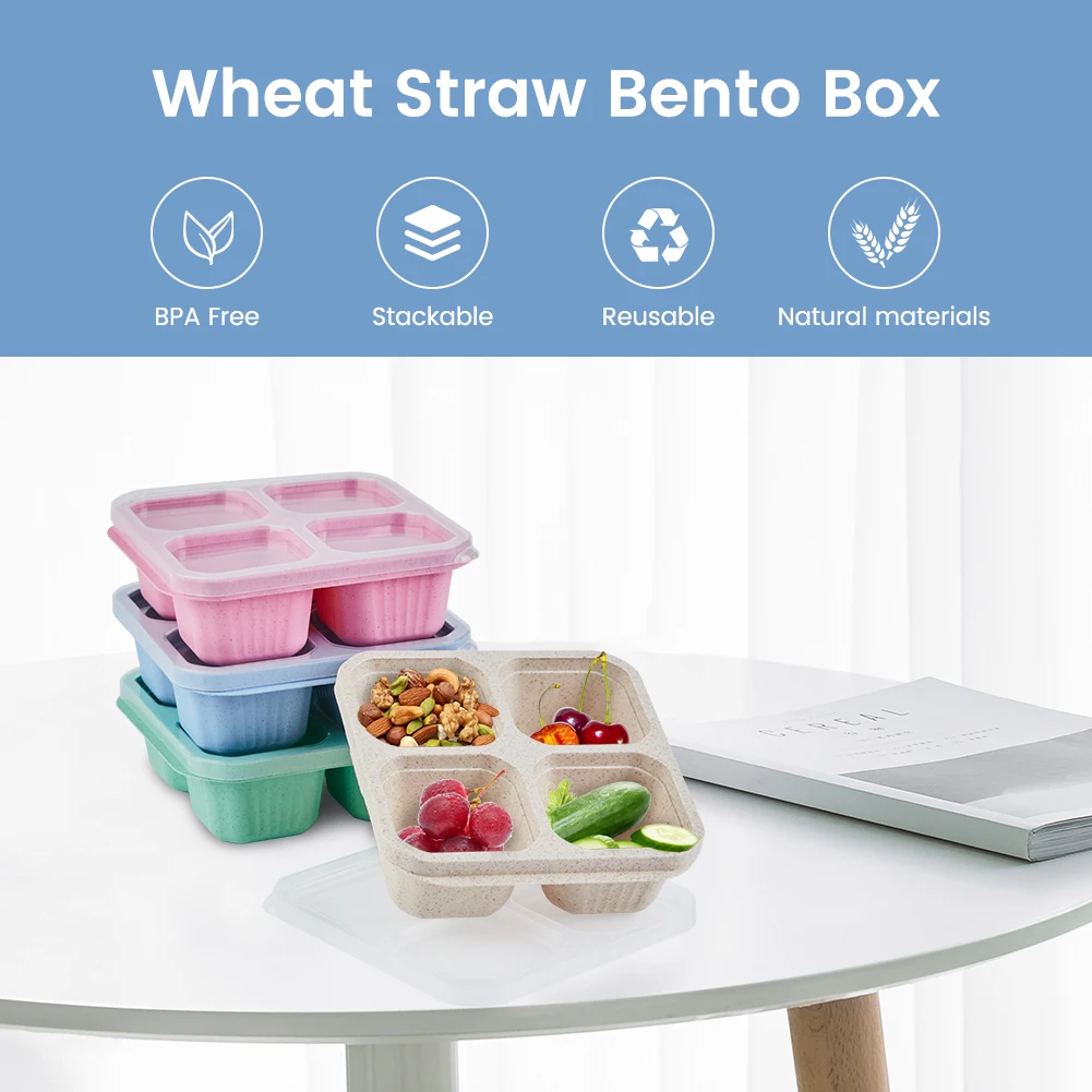 

4 шт., контейнер для еды с 4 отделениями