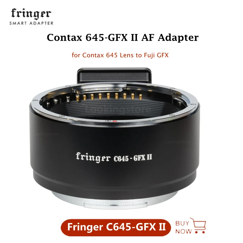 

Fringer C645-GFX II C645-GFXII Lens Adapter AF for all Contax 645 Lens to Fuji GFX Cameras GFX100 100S GFX50S GFX 50R 50S II