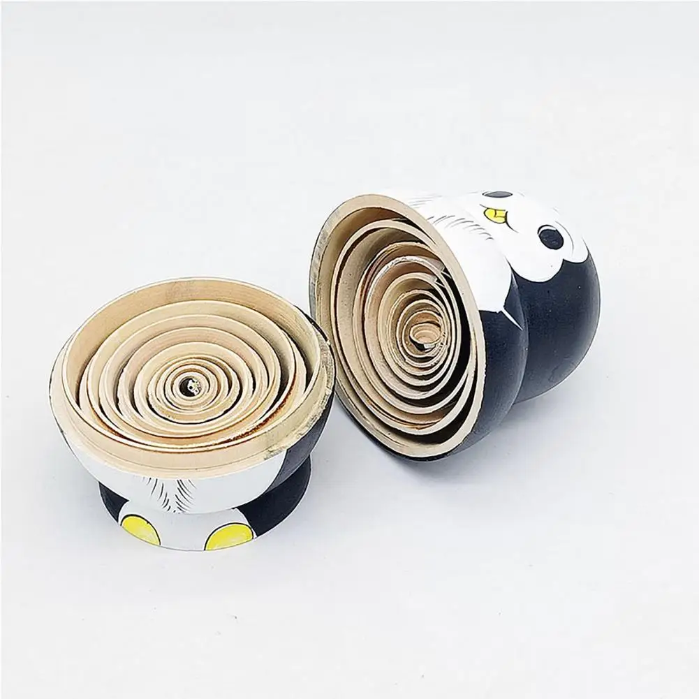 1 комплект русская матрешка-пингвин 10 слоев деревянная матрешка ручной работы