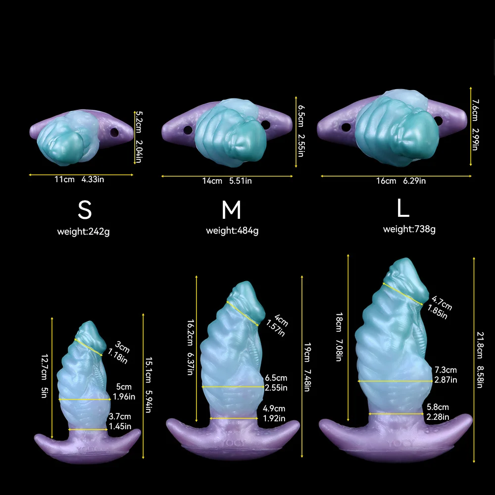 FAAK Беспроводное управление Вибрирующий страпон Фэнтези Анальная пробка