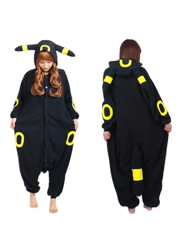 Kigurumi Взрослый Аниме Косплей Костюм черный женский унисекс мультфильм